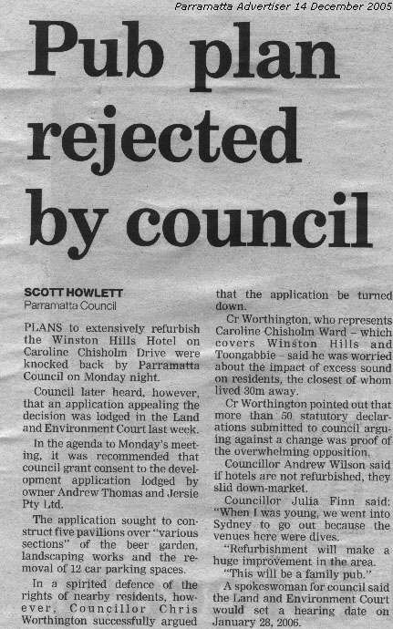 Parramatta Advertiser 14 December 2005